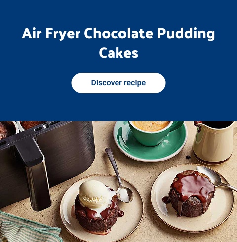 Air fryer chocolate pudding cakes