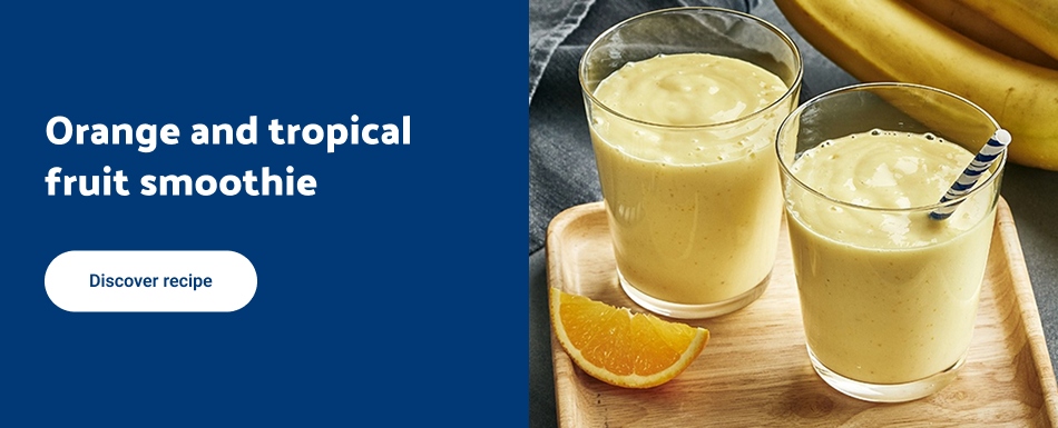 Orange and tropical fruit smoothie