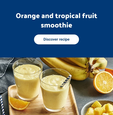 Orange and tropical fruit smoothie